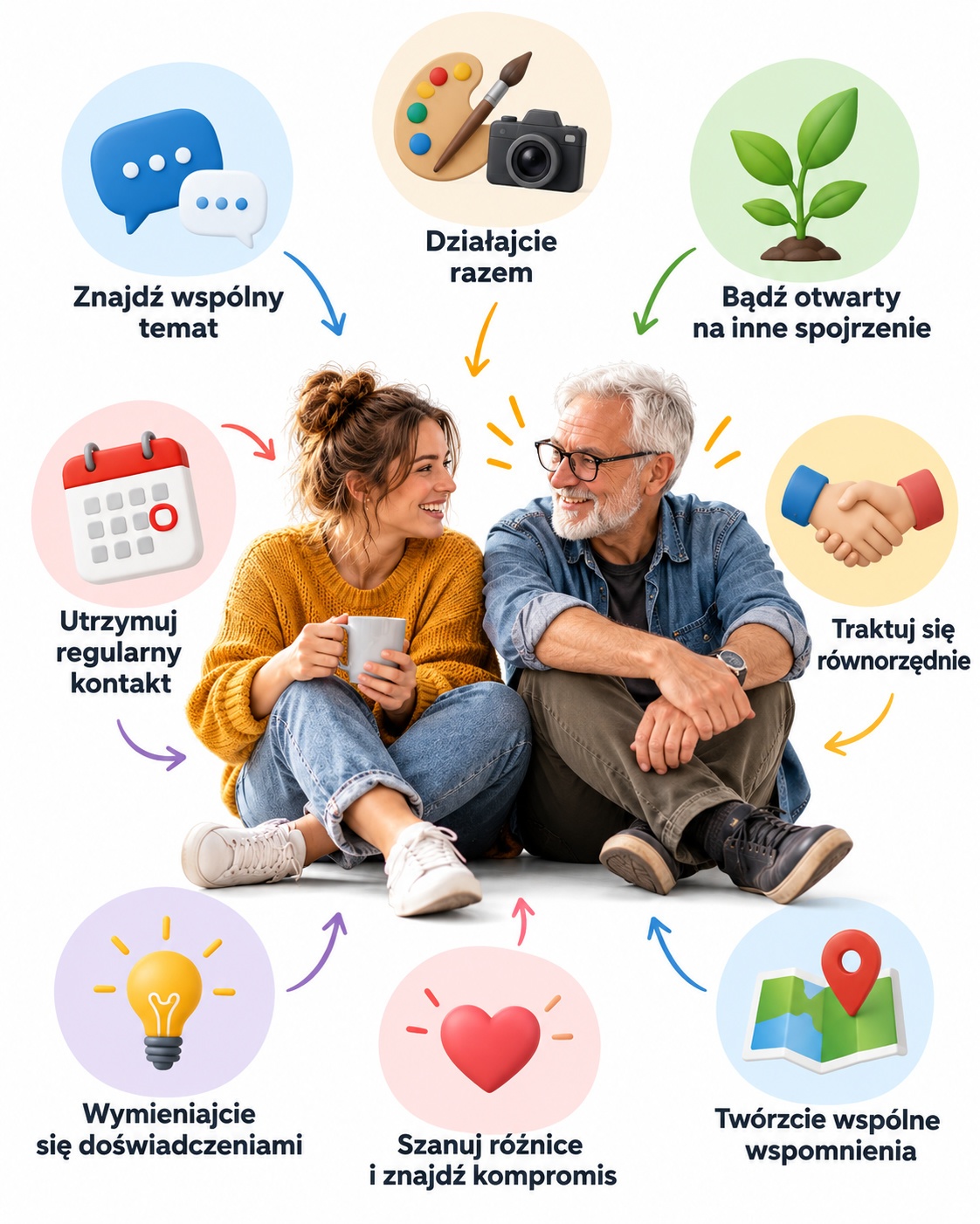 przyjażń wielopokoleniowa infografika